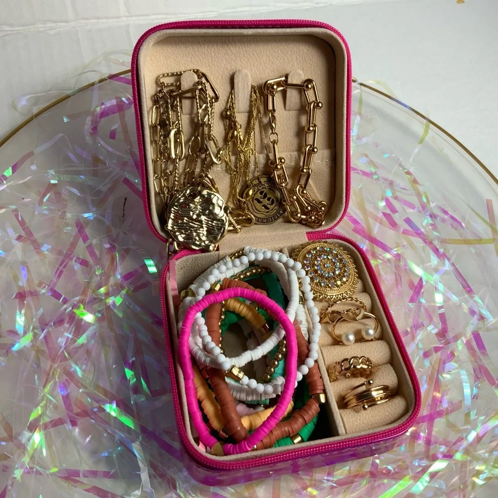 Mini Travel Black Portable Jewelry Storage Box